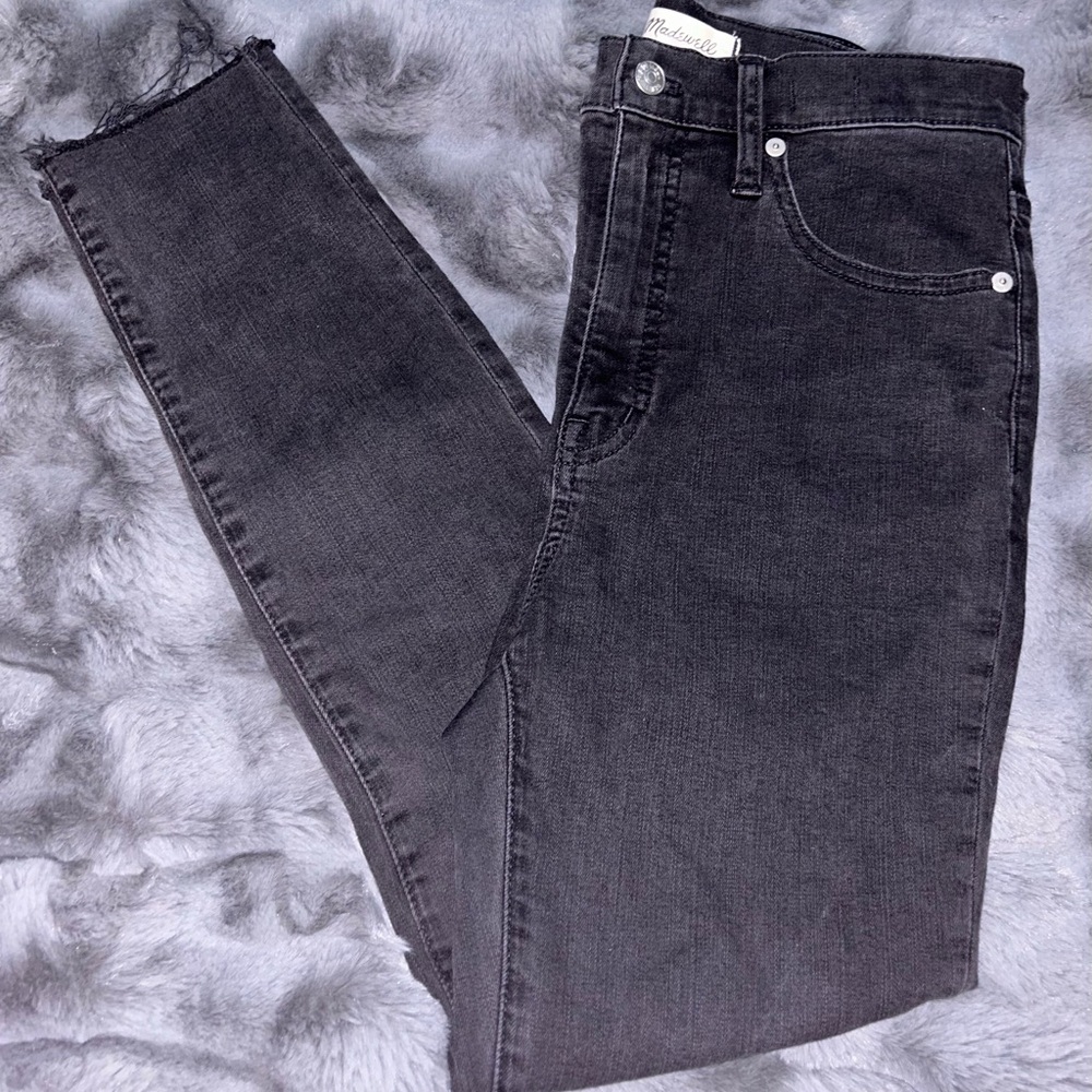 Madewell 11” High Rise Black Skinny Jeans